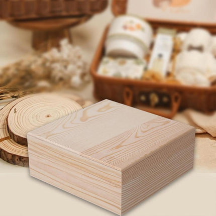 10pcs Wooden Gift Box for Jewelry Packaging Crafts Wedding Birthday Gift Storage