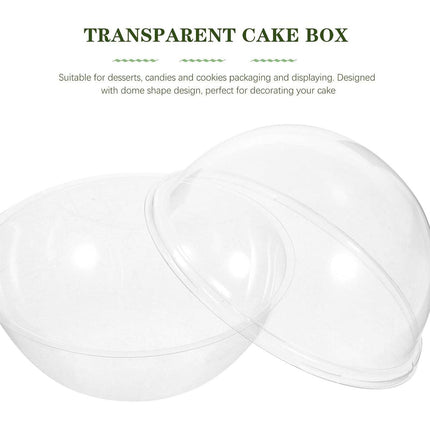 100pcs Transparent Round Ball Packing Box Cake Candy Baking Storage Container