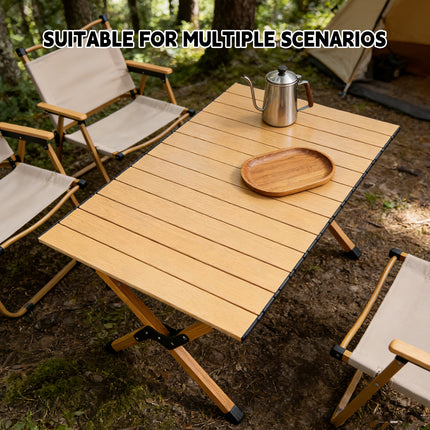 Foldable Camping Table Portable Outdoor Picnic Dining Table X Leg 90×59cm
