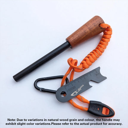 Wood Handle Fire Starter Flint Camping Fire Sticks Durable High Ignition Rate