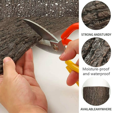 Simulation of Tree Bark Water Pipe Cover Decoration Realistic Texture Home Use