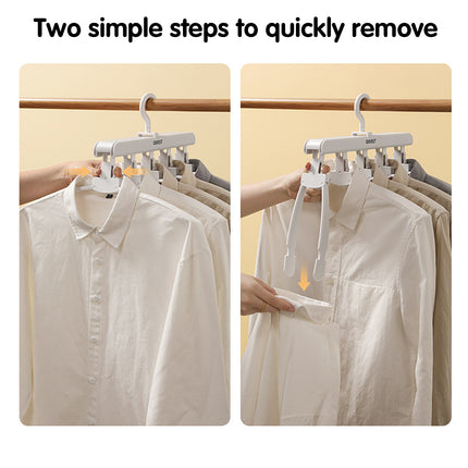 Foldable Multi Function Clothes Hanger Space Saving Non Slip For Coats Shirts
