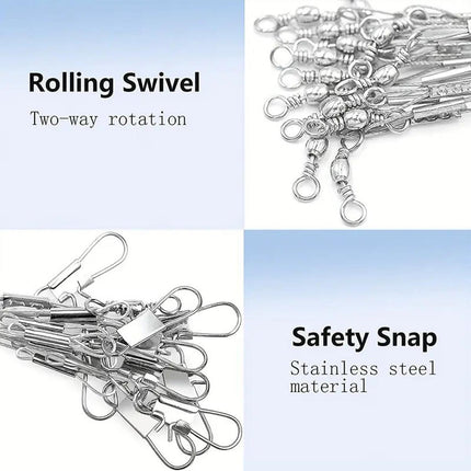 10PCS Wire Balance Hooks Anti Tangle Sea Fishing Rigs Accessories Tackle Set