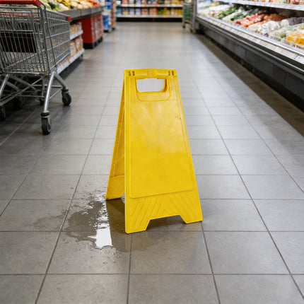 2PCS Caution Warning Signs Standing Floor Sign A Frame Stand Safety Durable