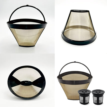 Coffee Machine Filter Standard Model Golden 304 Stainless Steel Outlet Funnel