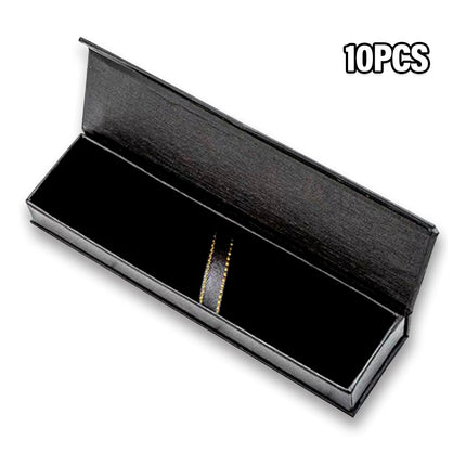 10pcs Black Clamshell Pen Box Gift Case Packaging for Pen Storage and Display