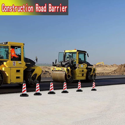 2PCS Road Rubber Traffic Cone Safety Cone Flexible Resilient for Construction