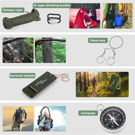 Outdoor Camping Adventure Multi-Function Survival Tool Set for Outdoor Emergency