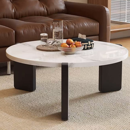 Coffee Table Modern Style 80x31cm Black Small Tea Table for Living Room Bedroom