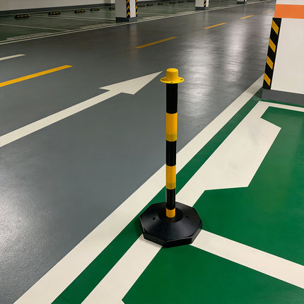2PCS Safety Delineator Post 82cm Sand-Fillable Base 2 Colours for Crowd Control