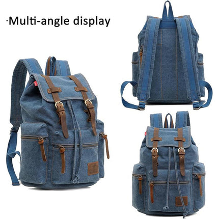 Stylish Blue Canvas Shoulder Bag Mens Travel Crossbody Messenger Tote Bag