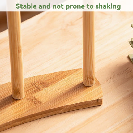 Bamboo Indoor Desktop Flower Stand for Living Room Office MultiTier Plant Holder