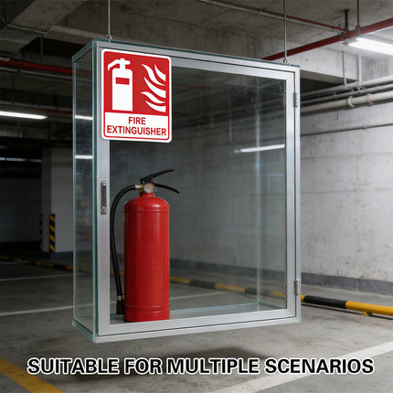 2PCS Fire Extinguisher PVC Sign Warning Safety Notice Building Warehouse Office