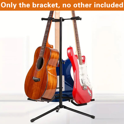 2/3Head Guitar Stand with Height Adjustment Foldable Holder Guitar Stand Bass