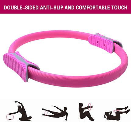 Multicolor Yoga Circle Crescent Handle Pilates Ring for Body Toning Exercise
