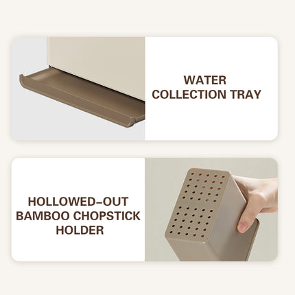 Draining Countertop Knife Cutlery Storage Rack for Kitchen Utensils Space Saving