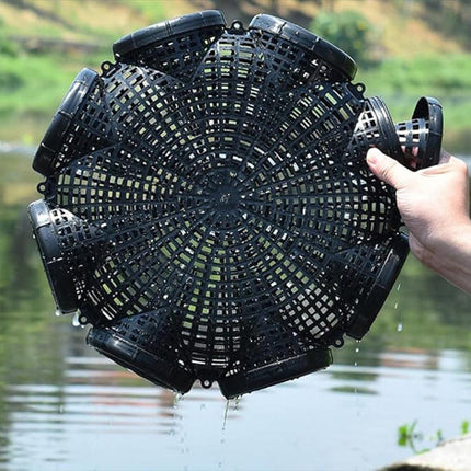 Eight Hole Eel Cage Ground Fish Trap Lobster Fishing Net Foldable Crab Catcher