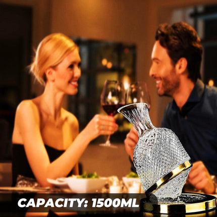 Roly-Poly Wine Decanter 1.5L Shatterproof Glass For Home Bar Party Wine Serving