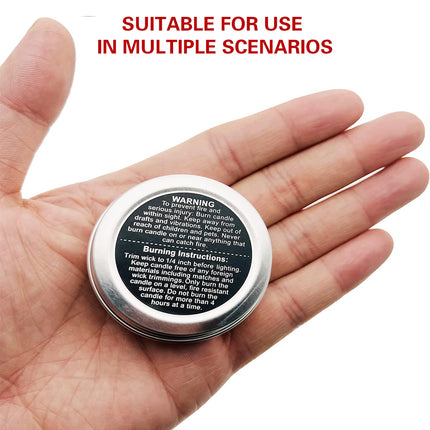 5 Rolls Candle Warning Stickers 38mm Round Labels 2500 Pack Black White