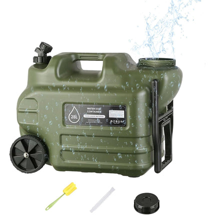 28L Portable Camping Water Storage Tank with Tap Leak Proof Easy Carry Handheld