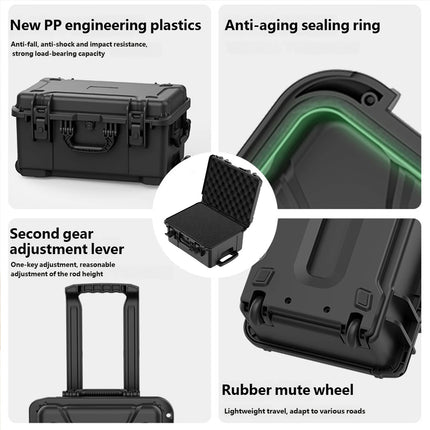 Rolling Tool Box Trolley Case with Wheels Lockable Heavy Duty Plastic Storage