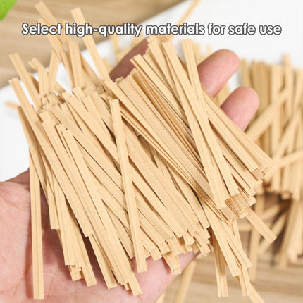 1000pcs Paper Tie Tape Wire 8/10/15cm for Baking Packing Bag Sealing Supplies