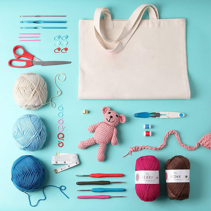 73PCS Knitting Sewing Kit Set with Needles Threads Scissors for Sewing Projects