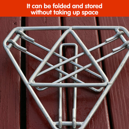 Folding Tripod Camping Stove Rack Triangle Pot Stand Outdoor Cooker Use