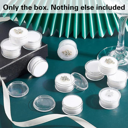 Rotary Cover Transparent Bare Stone Box Jewel Ring Face Diamond Storage Case
