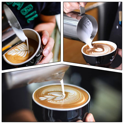 Stainless Steel Latte Art Cup 350ml 600ml Milk Frothing Pitcher Coffee Barista