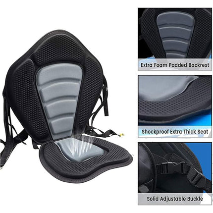 Kayak Seat Cushion Pad Detachable Backrest Paddleboard Surfboard Boat Accessory