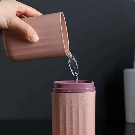 Travel Toothbrush Holder Portable Mouthwash Cup Dental Wash Storage Container
