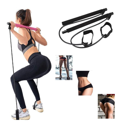 Pilates Stick Multi-functional Fitness Stick Elastic Training Tension Rope