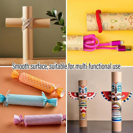 Kraft Paper Tubes 10pcs Round Poster Packaging Tubes Handmade Storage Containers