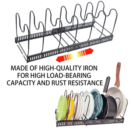 Retractable Kitchen Storage Rack Pot Lid Holder Cutting Board Organizer Stand