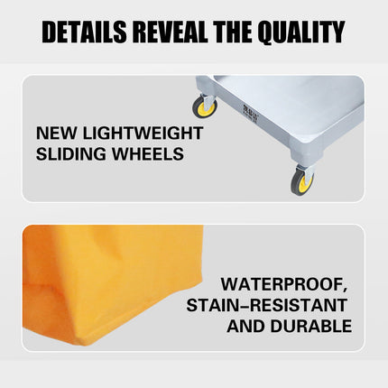 Multi-Functional Cleaning Trolley Cart Hand Push Housekeeping Utility Storage