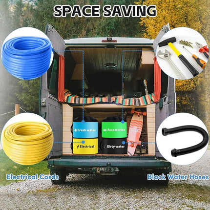4PCS Caravan Camping RV Hose Bag Cable Storage Organizer for Water Hose Cord
