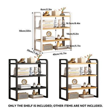 3-Tier Adjustable Desktop Storage Rack Space Saving Sturdy for Office Home Use
