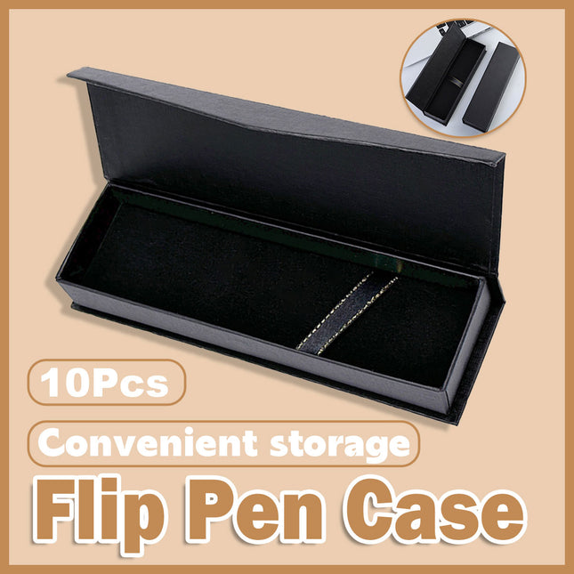 10pcs Black Clamshell Pen Box Gift Case Packaging for Pen Storage and Display