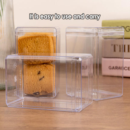 20pcs Transparent Biscuit Box Plastic Cake Box Pastry Dessert Storage Container