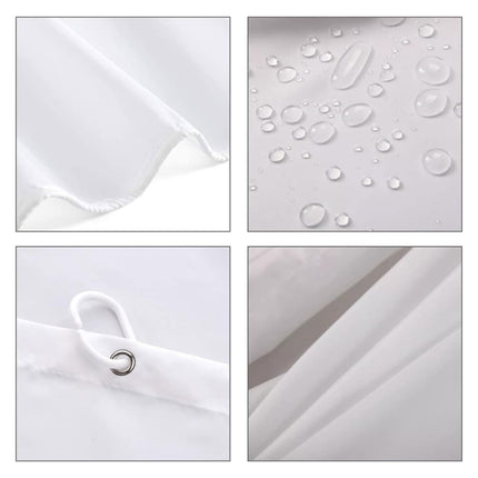 Waterproof Shower Curtain Polyester Shower Curtain Liner Bathroom White Home Use
