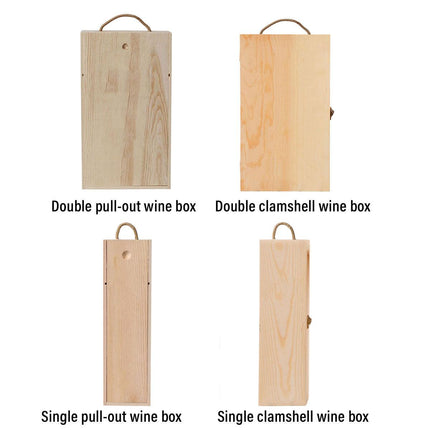6pcs Red Wine Wooden Gift Box Packaging Storage Box for Wine Bottle Gifts