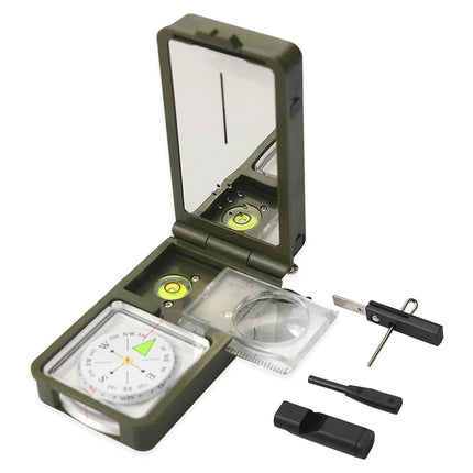 10 in 1 Multifunctional Compass for Outdoor Survival Hiking Camping Navigation