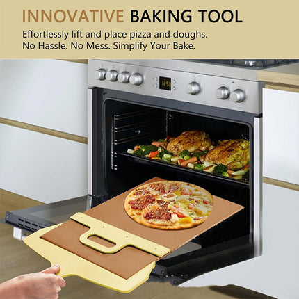 Wooden Pizza Sliding Tray With Handle Household Baking Chopping Board Spatula