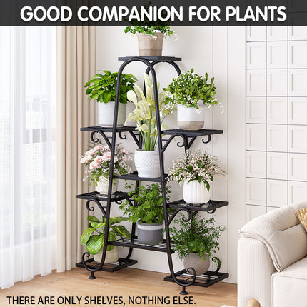 Multi Tier Plant Stand Metal Rack Indoor Outdoor Balcony Garden Shelf