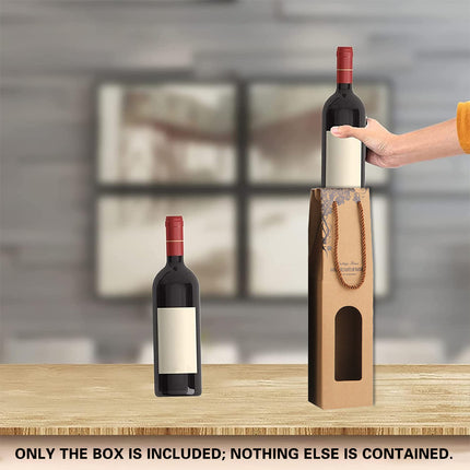 10PCS Red Wine Paper Bags Brown Paper Gift Bags Single/Double Bottle Carrier