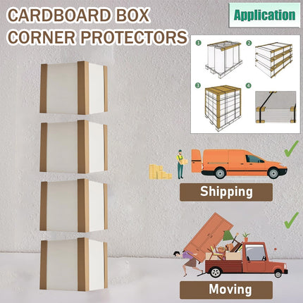 100PCS L-Shaped Paper Corner Protectors Sturdy Durable for Shipping Pack Use