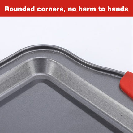 3PCS High Temp Non Stick Home Baking Tray Oven Safe Durable for Cakes Breads