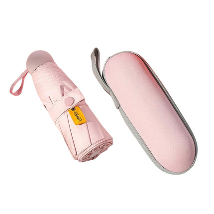 Portable Foldable Umbrella with Zipper Storage Bag Travel Commuter Rain-Proof