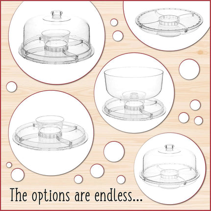 Multi Function Minimalist Cake Stand Salad Bowl Fruit Platter For Picnic Party